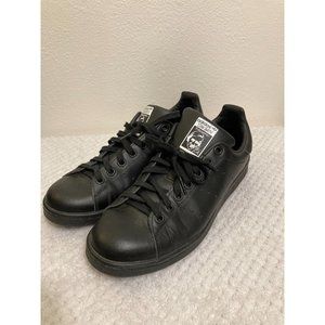 Adidas Stan Smith Black Men's size 7 Women's 8 with White Logo Shoes